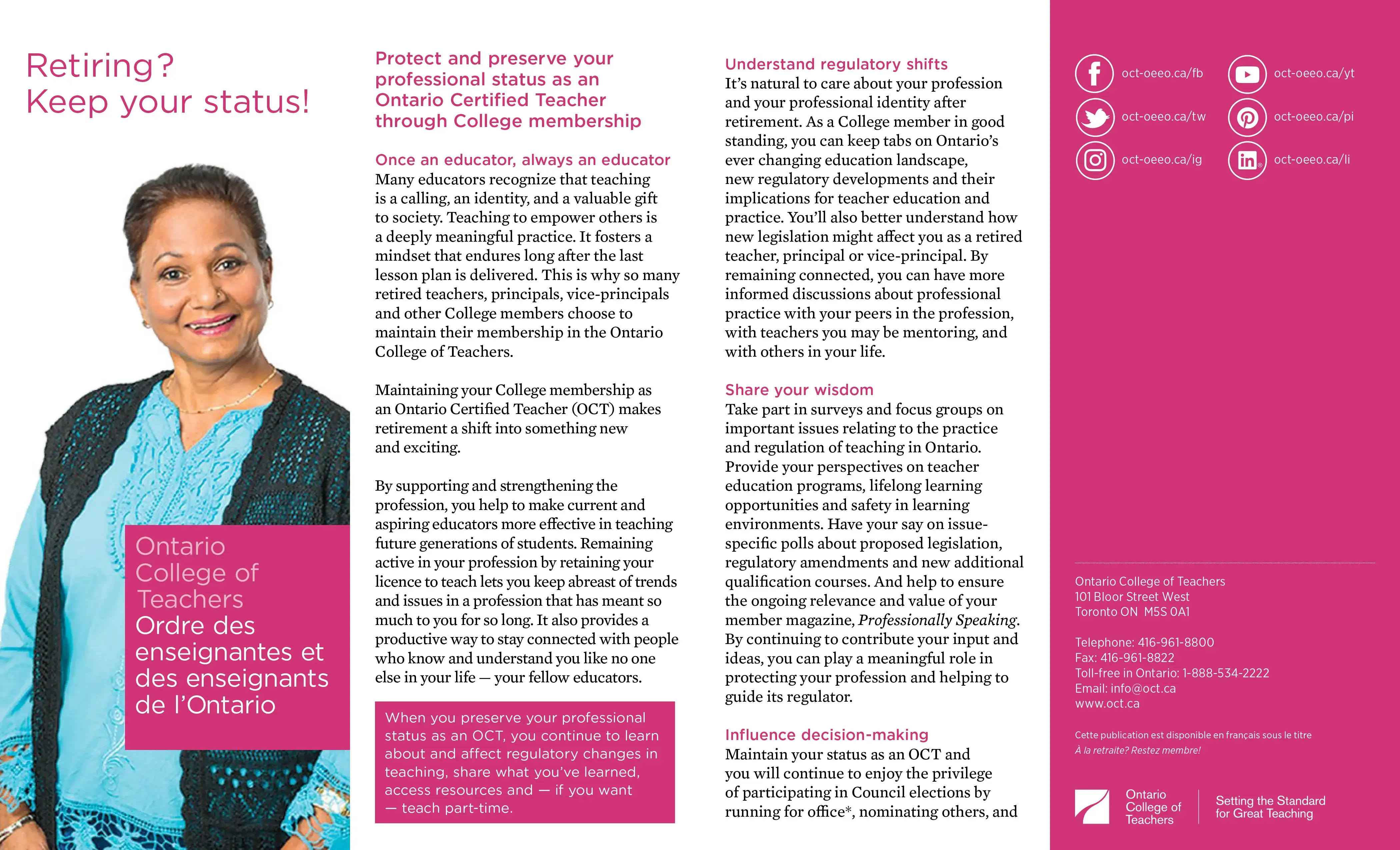 Retiring? Keep your status! cover